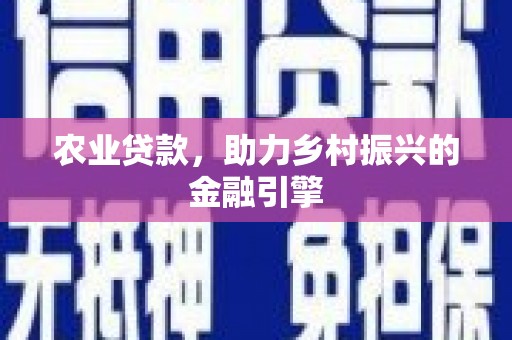 大园农业贷款，助力乡村振兴的金融引擎