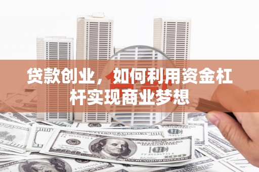 大园贷款创业，如何利用资金杠杆实现商业梦想