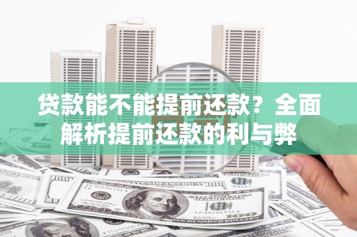 大园贷款能不能提前还款？全面解析提前还款的利与弊