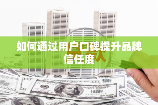 大园如何通过用户口碑提升品牌信任度