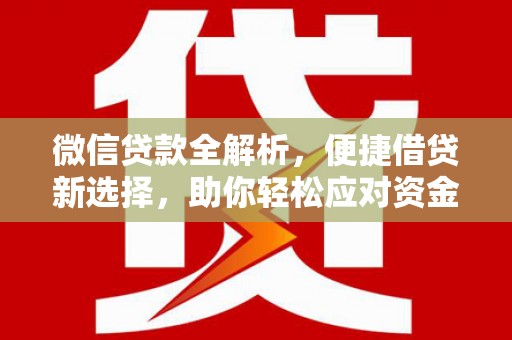 大园微信贷款全解析，便捷借贷新选择，助你轻松应对资金需求